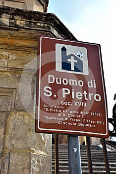 Indication for touristse Modica sicily italy