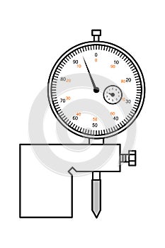 Indicator depth gauge. Measuring tool and instrument