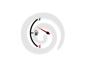 Indicator fuel icon, sign. Vector illustration. Flat design