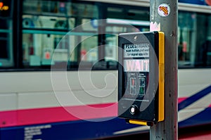 Indicator light for pedestrians in a zebra crossing