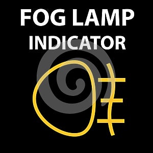 Indicator lights on the car dashboard, fog lights icon design EPS 10. DTC code error. Car pictograms