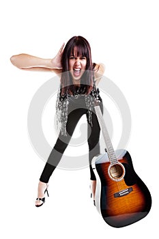 Indie Girl With Guitar photo