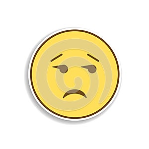 indifference colored emoji sticker icon. Element of emoji for mobile concept and web apps illustration