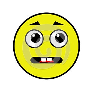 An indifferent smiley