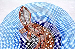 Indigenous Australian art Dot painting.