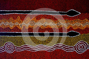 Indigenous Australian art Dot painting background