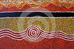Indigenous Australian art Dot painting background