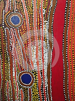 Indigenous Australian art Dot painting background