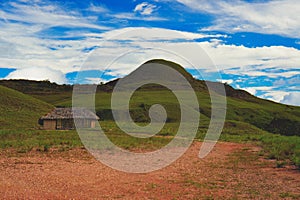 Indigenous construction green landscape of La Gran Sabana photo