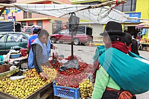 Indigenous Market in Saquisili, Ecuador