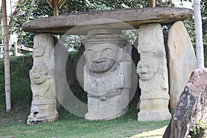 Indigenous sculpture of San AgustÃÂ­n, Huila, Colombia. photo