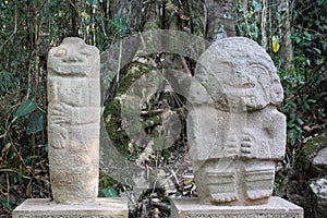 Indigenous sculpture of San AgustÃÂ­n, Huila, Colombia. photo