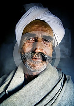 Indigenous Senior Indian Man Looking at the Camera Concept