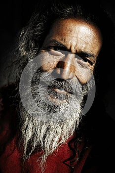 Indigenous Senior Indian Man Looking at the Camera Concept