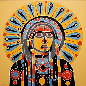 Indigenous style painting of an Elder.