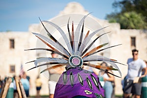 Indigenous Woman Dances at the Alamo, San Antonio