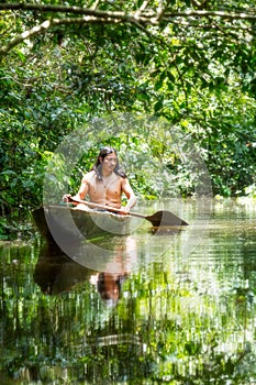 Indigenous Wooden Canoe
