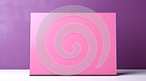 Indigo Acrylic Sign Mockup On Pink Paper Art Background