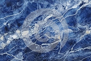 Indigo Marble Stone Texture Banner photo