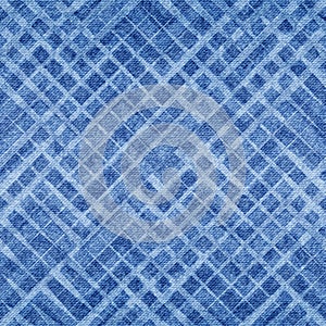 Indigo seamless pattern. Denim texture. Blue distress background. Repeated modern fabric. Abstract degrade patterns. Repeating fad photo