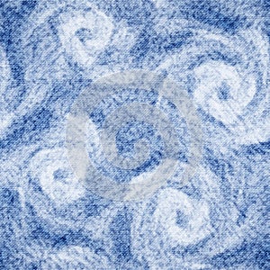 Indigo seamless pattern. Dye tie background. Shibori fabric texture. Repeating modern denim pattern whit faded effect for prints.