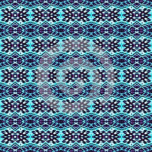 Indigo seamless portuguese ethnic tiles azulejos Blue ikat spanish tile pattern. Italian majolica. Mexican puebla talavera.