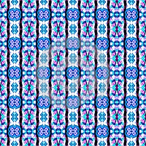 Indigo seamless portuguese tiles Ikat spanish tile pattern Italian majolica Mexican puebla talavera Moroccan, Turkish, Lisbon photo