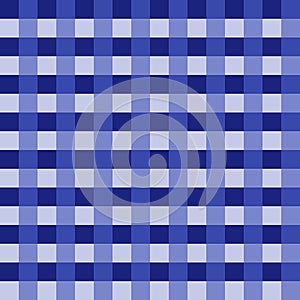 Indigo tablecloth Vector. Traditional tablecloth pattern Vector. Indigo color square pattern