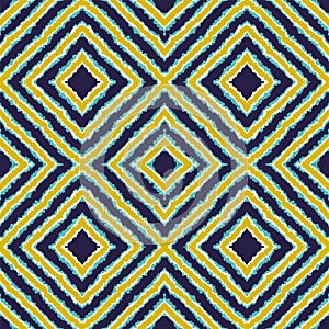 Indigo Trendy Batik Vector Seamless Pattern