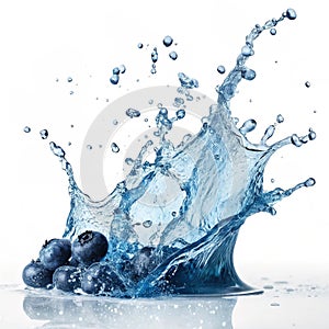 Indigo Water Splashes Illustration