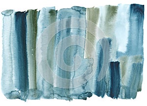 Indigo watercolor abstract strokes. umber indigo background