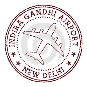 Indira Gandhi Airport New Delhi stamp.