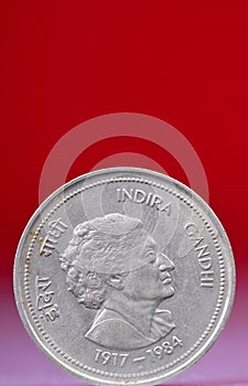 Indira Gandhi coin photo