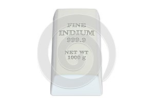 Indium ingot, 3D rendering