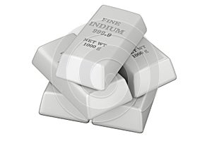 Indium Ingots, 3D rendering