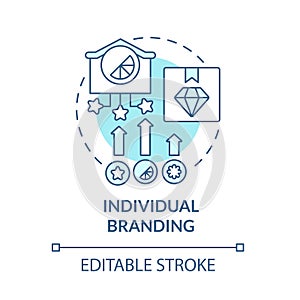 Individual branding blue concept icon