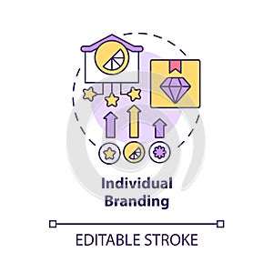 Individual branding concept icon