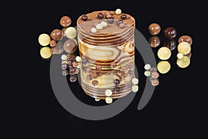 Individual chocolate cakes