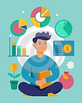 An individual diversifying their investments by choosing a mix of shortterm and longterm investments to improve photo