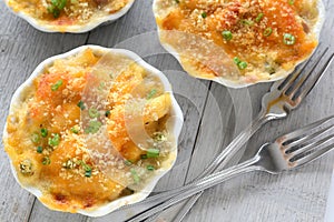 Individual Gluten free tuna penne casserole