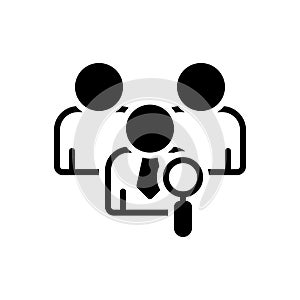 Black solid icon for Individual, personal and private