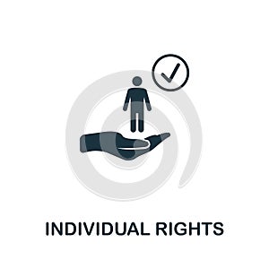 Individual Rights vector icon symbol. Creative sign from gdpr icons collection. Filled flat Individual Rights icon for computer