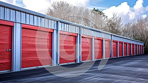 Individual storage units at large storage facility.