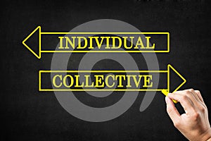 Individual vs collective Arrows Concept.