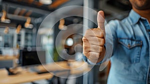 A Man Giving Thumbs Up.AI generated image