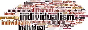Individualism word cloud