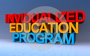 individualized education program on blue