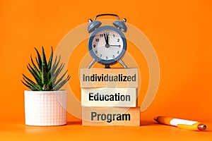 Individualized Education Program. IEP symbol. Program that provides specialized instruction and related services to a child with a