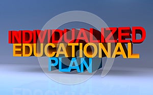 individualized educational plan on blue