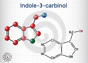 Indole-3-carbinol molecule, is found in cruciferous vegetables such as broccoli, cabbage, cauliflower, Brussels sprouts, cabbage